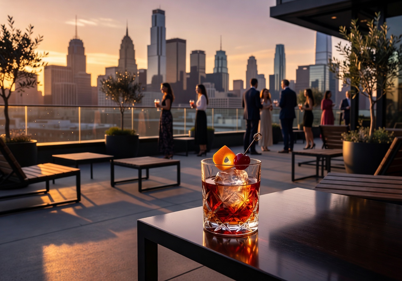 Cocktail on the rooftop