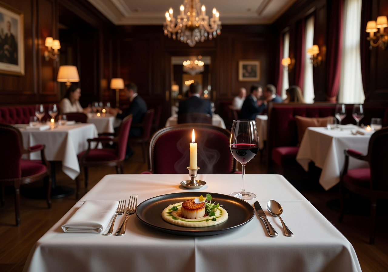 Restaurant dining fine cuisine